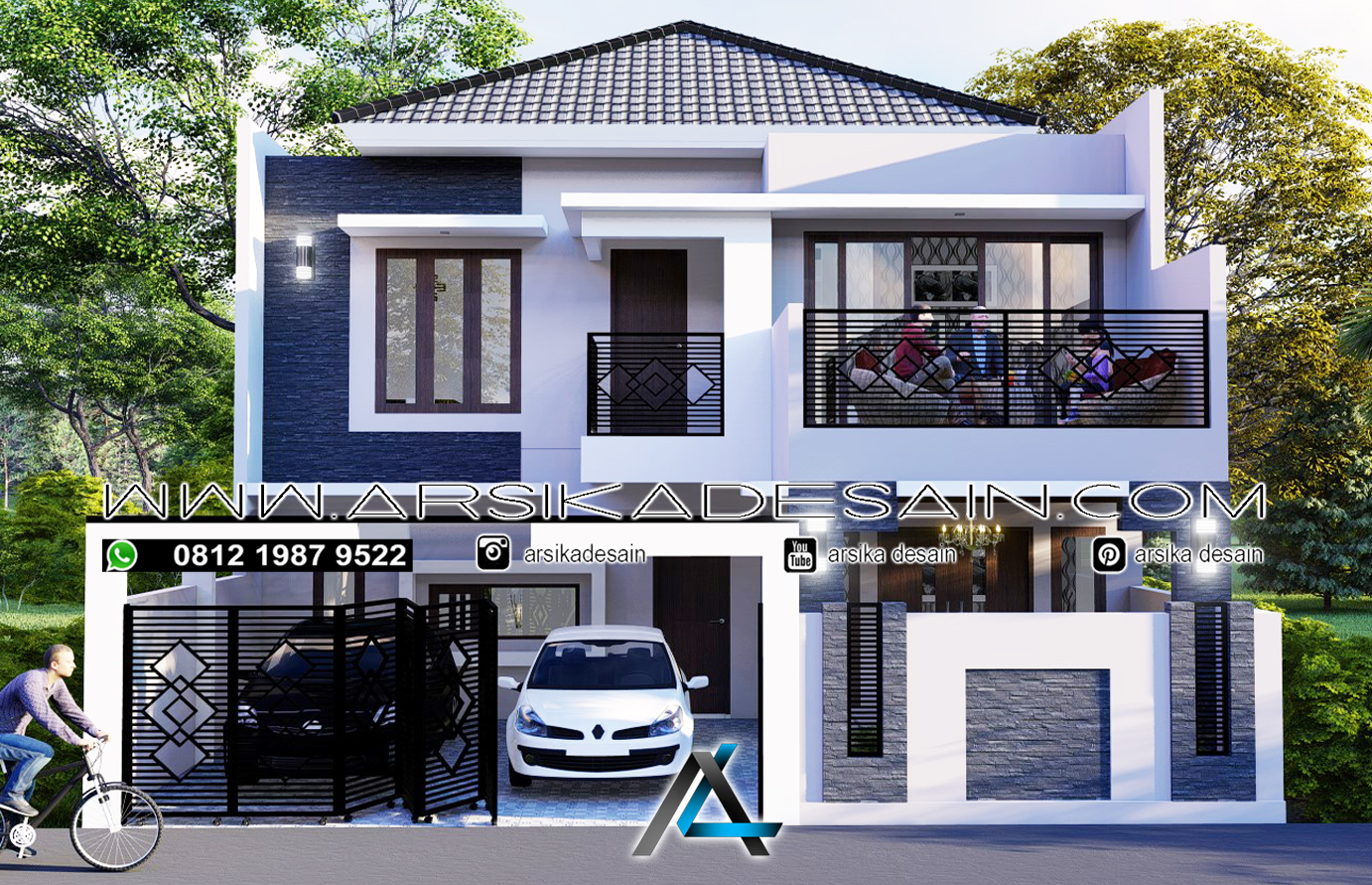 desain rumah 10x18 meter - ARSIKA DESAIN KONSTRUKSI PT