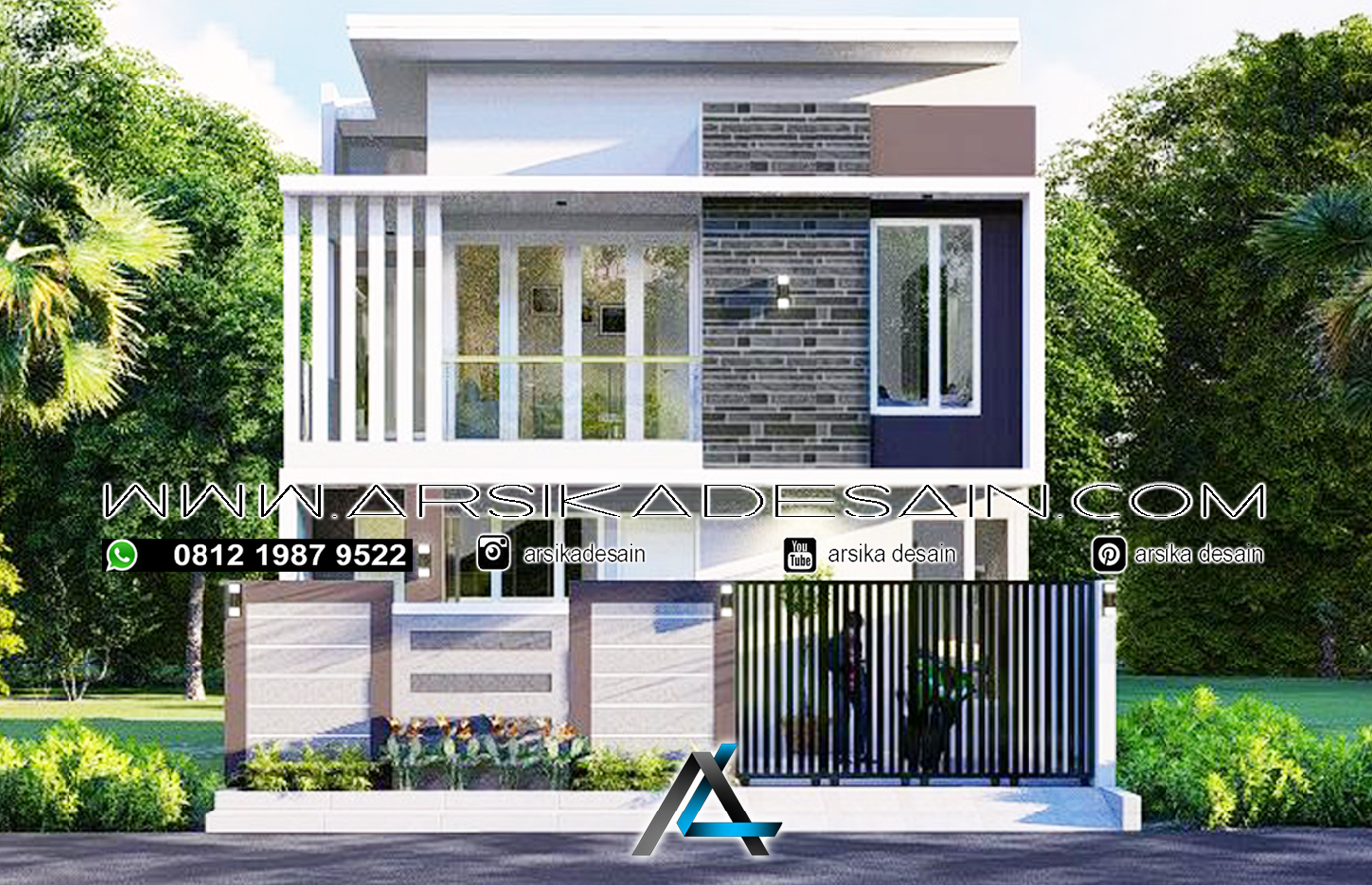  desain  rumah  8x15  meter ARSIKA DESAIN  KONSTRUKSI PT