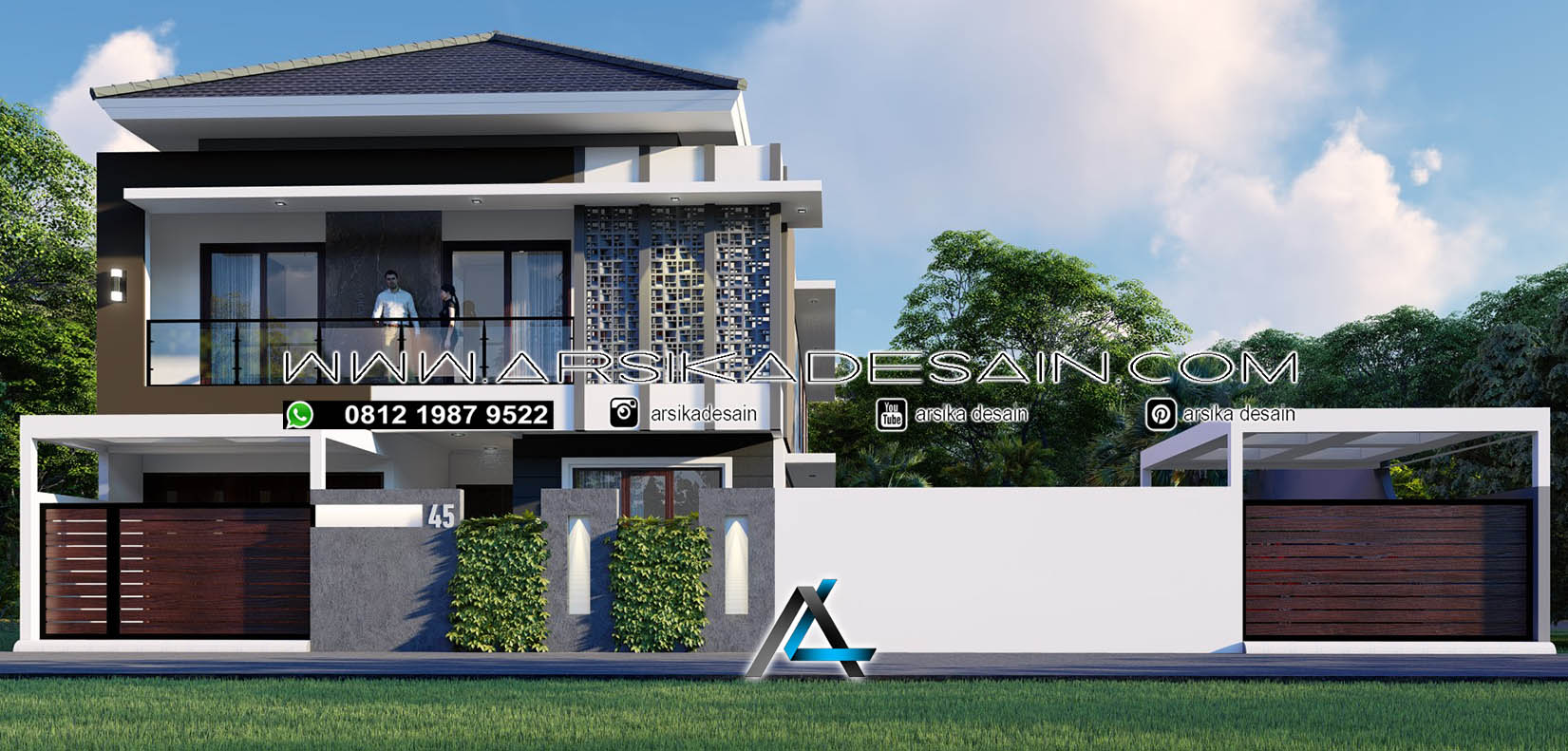 Desain Rumah 10x25 Meter Arsika Desain Konstruksi Pt
