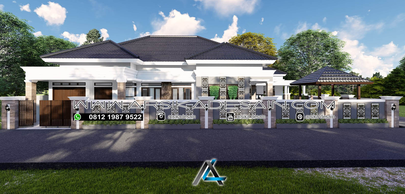 Desain Rumah 20x25 Meter Pemilik Bapak Valderama Di Riau ARSIKA DESAIN KONSTRUKSI PT