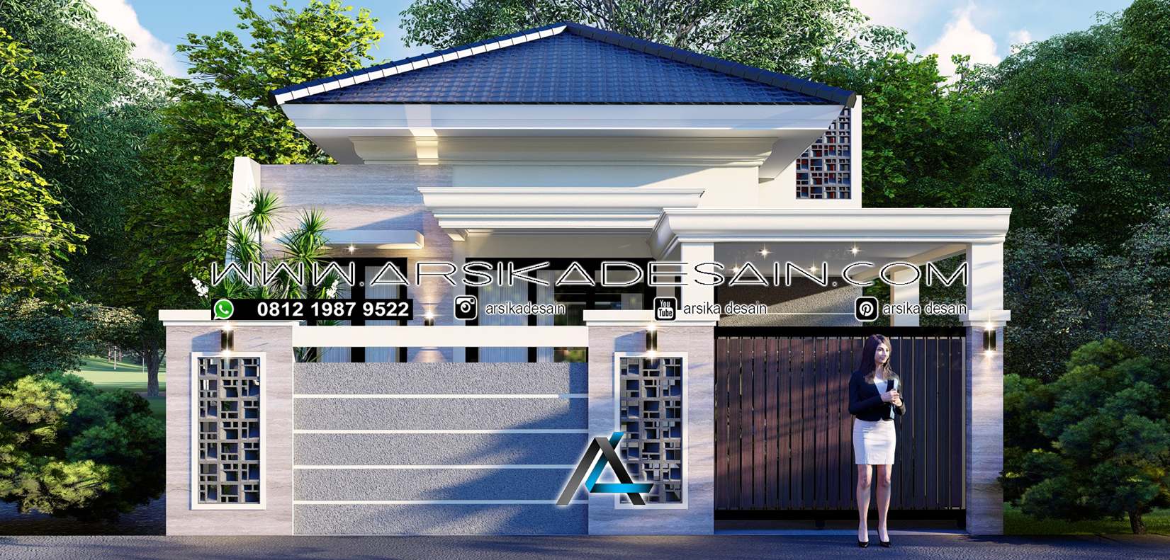 DESAIN RUMAH 8 X 12 Meter Pemilik Bapak Gunadi Cirebon ARSIKA DESAIN KONSTRUKSI PT