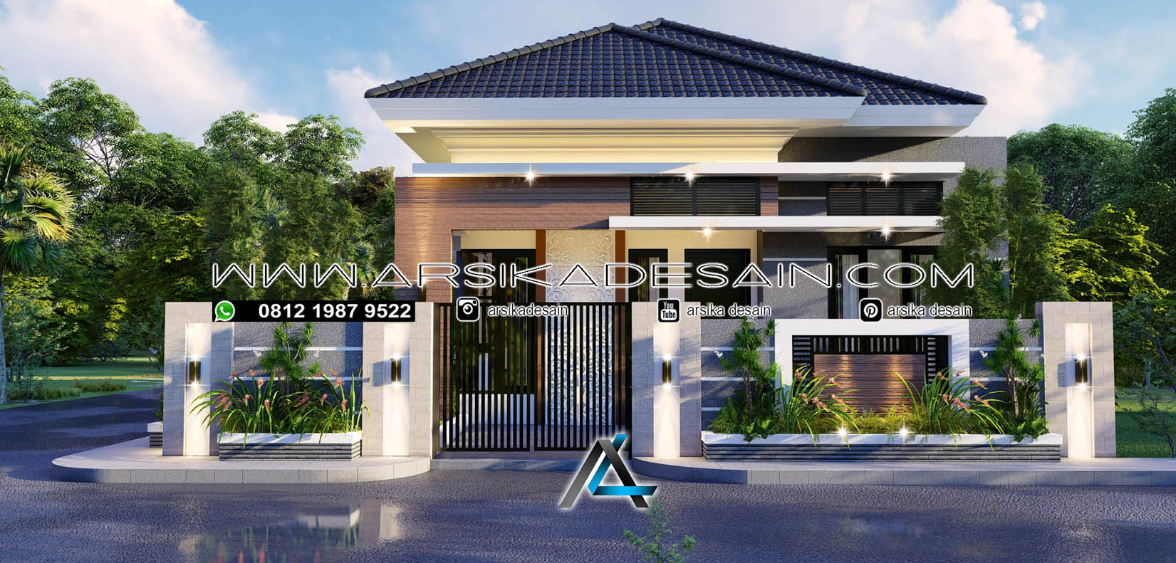 DESAIN RUMAH 11 X 19 METER PEMILIK BAPAK ALIMUDIN SUMATERA UTARA ARSIKA DESAIN KONSTRUKSI PT