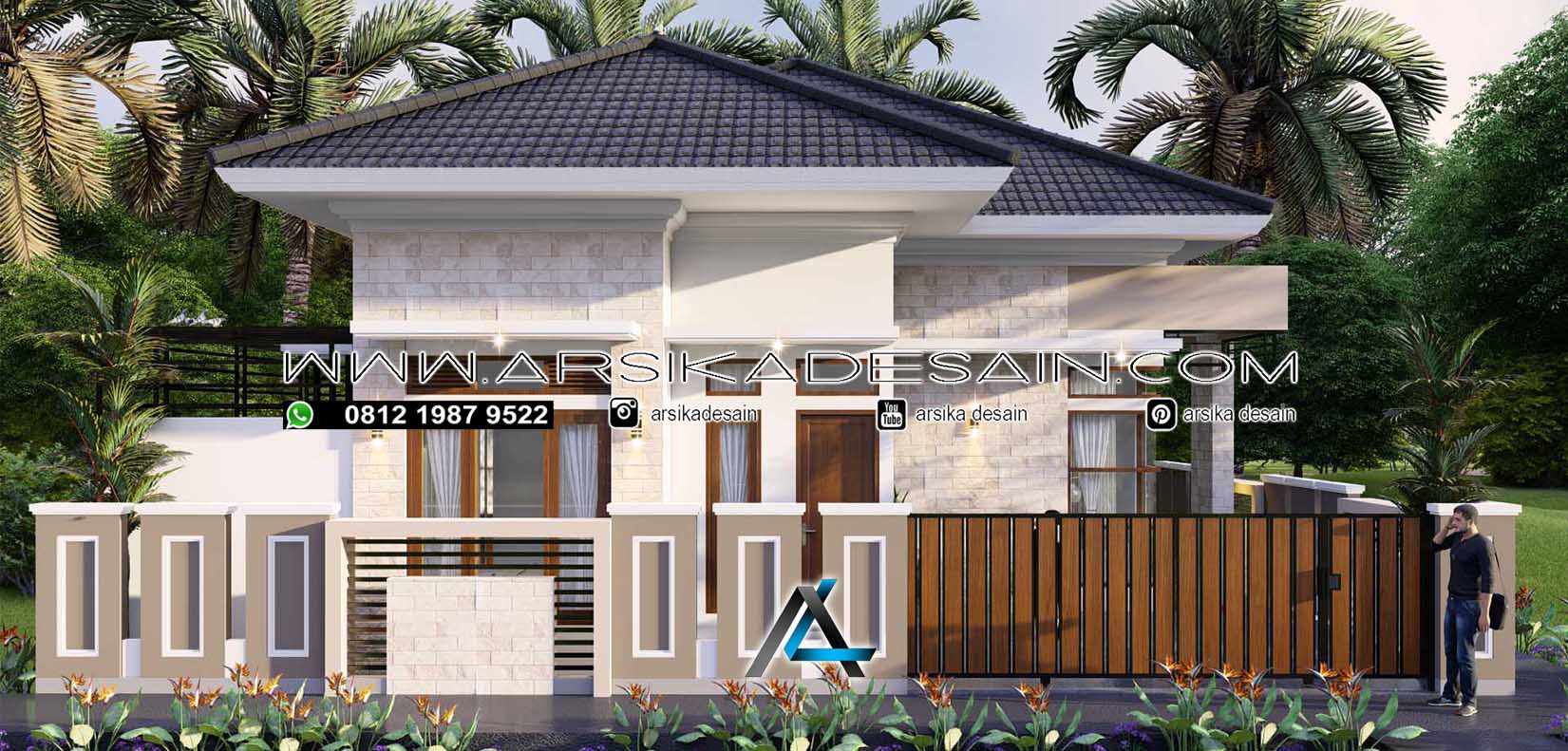 DESAIN RUMAH 15 X 15 METER PEMILIK BU SUSAN JAWA BARAT 