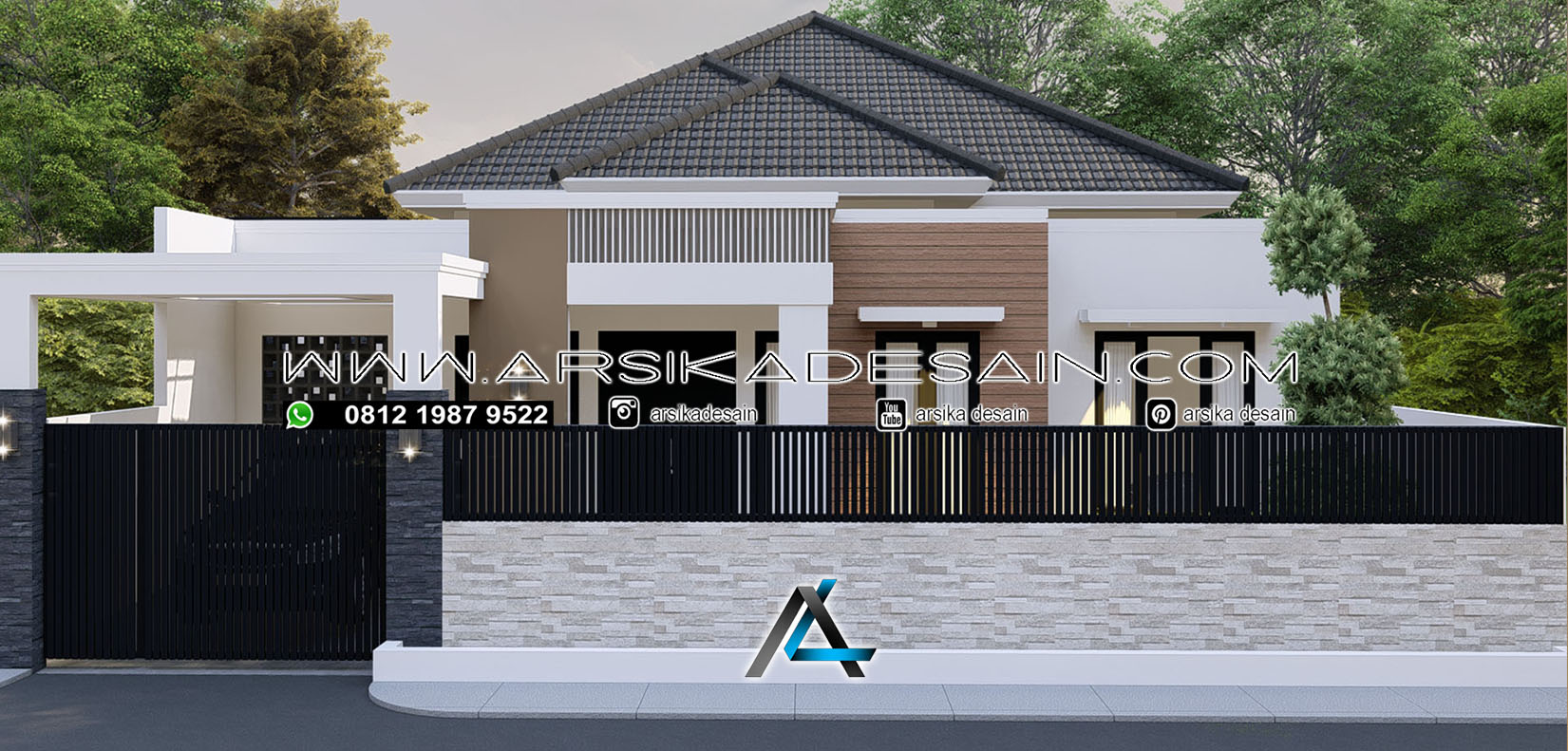 DESAIN RUMAH 14 x 21 METER PEMILIK : IBU MARIA - JAWA BARAT - ARSIKA