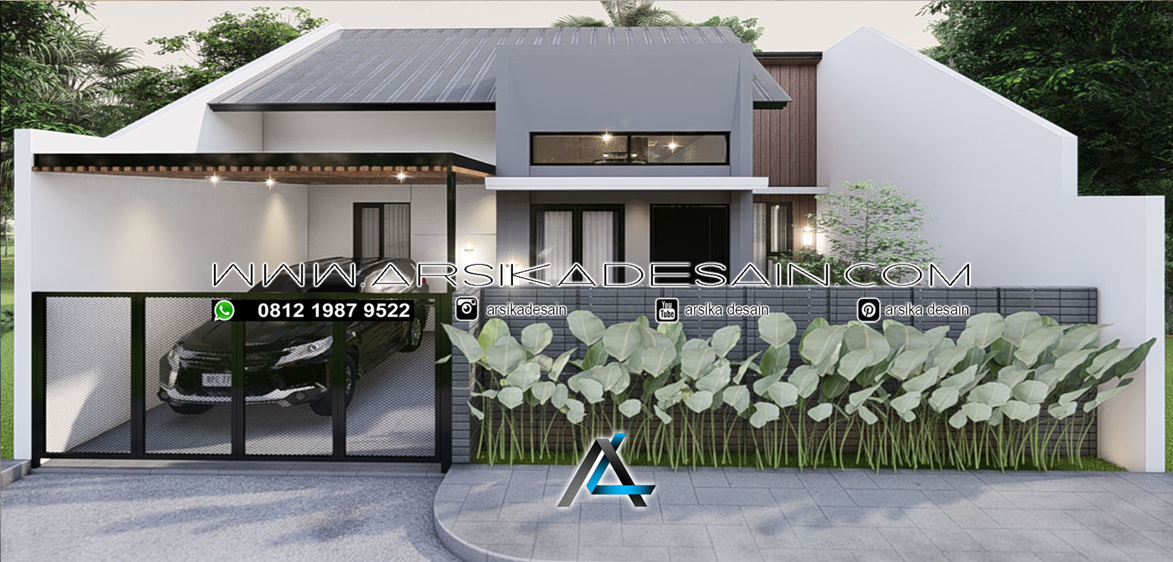 DESAIN RUMAH 10 X 14 METER PEMILIK : BAPAK ISKANDAR - SURABAYA - ARSIKA